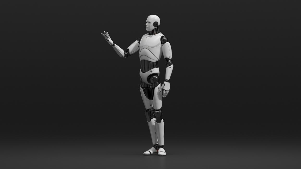 Humanoid Robot Male Poet Pose 3D model