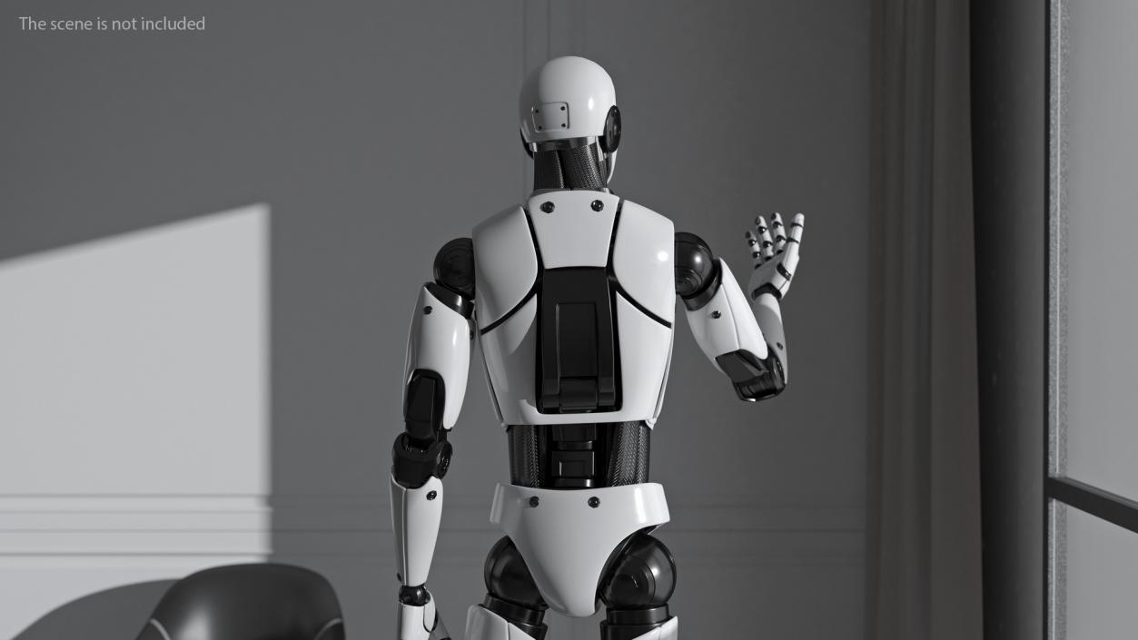 Humanoid Robot Male Poet Pose 3D model