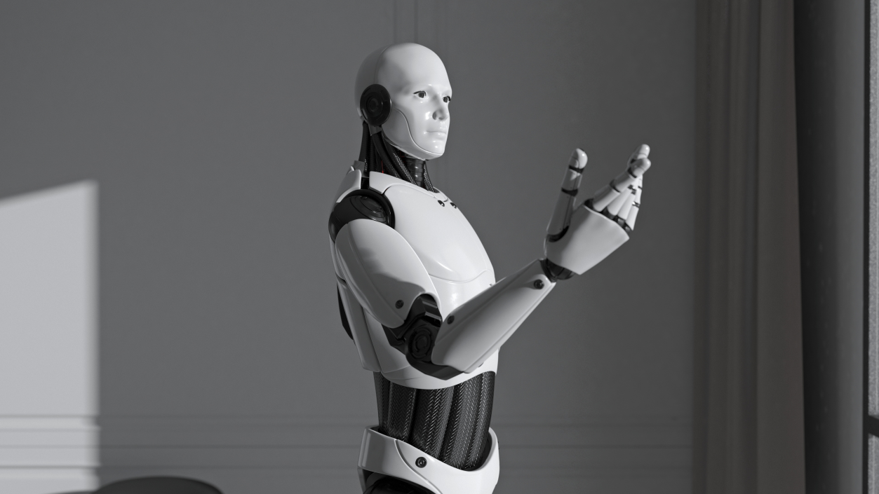 Humanoid Robot Male Poet Pose 3D model