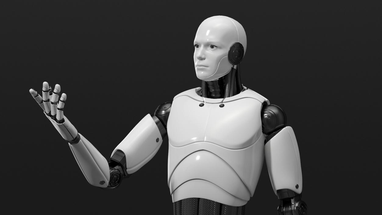 Humanoid Robot Male Poet Pose 3D model