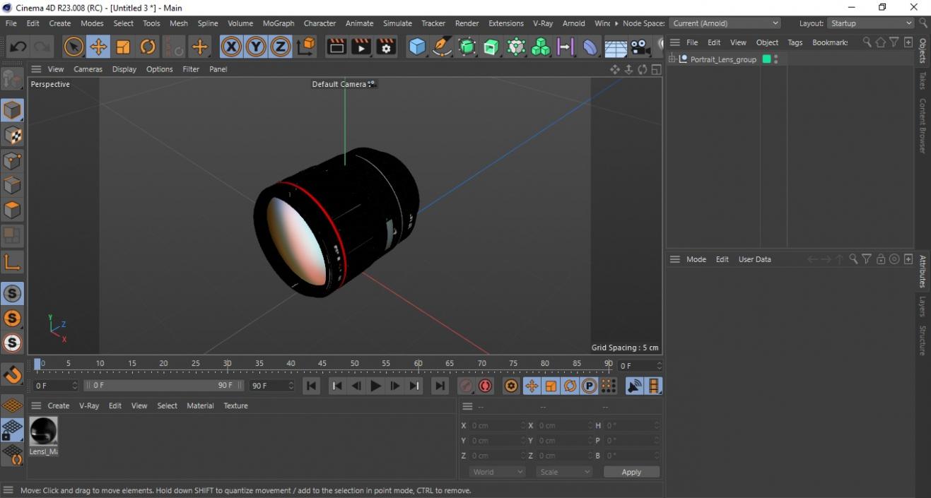 3D Portrait Lens model