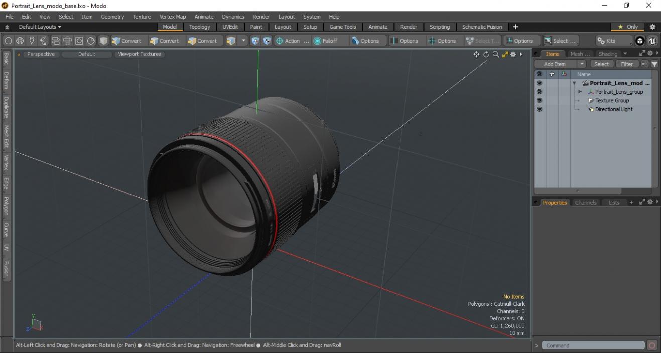 3D Portrait Lens model