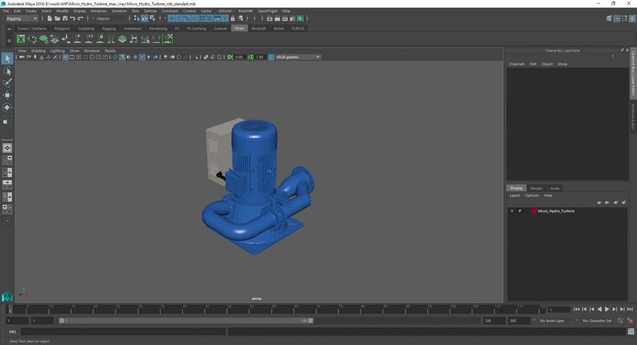 Micro Hydro Turbine 3D model