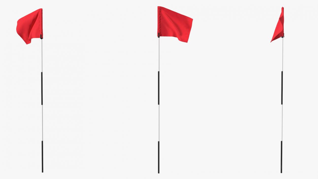 Golf Flag Nylon Red 3D model