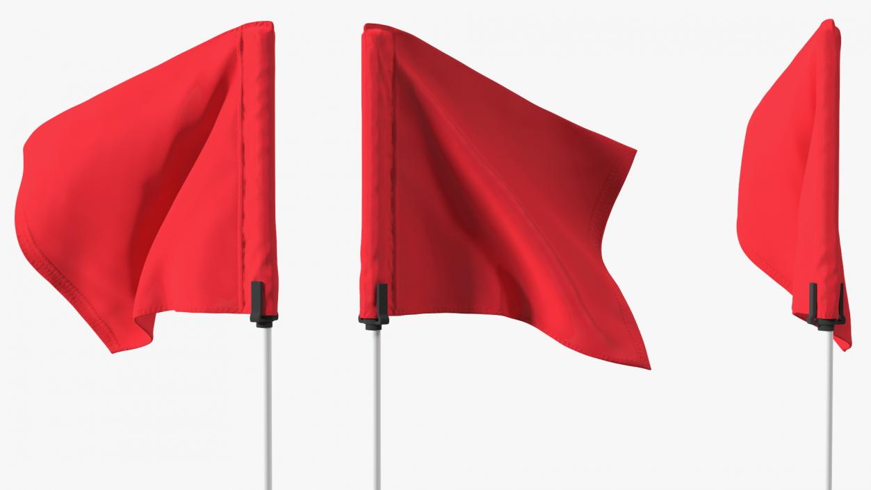 Golf Flag Nylon Red 3D model