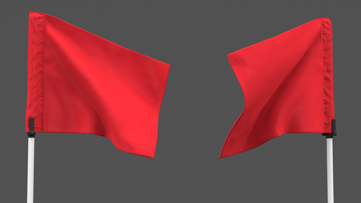 Golf Flag Nylon Red 3D model