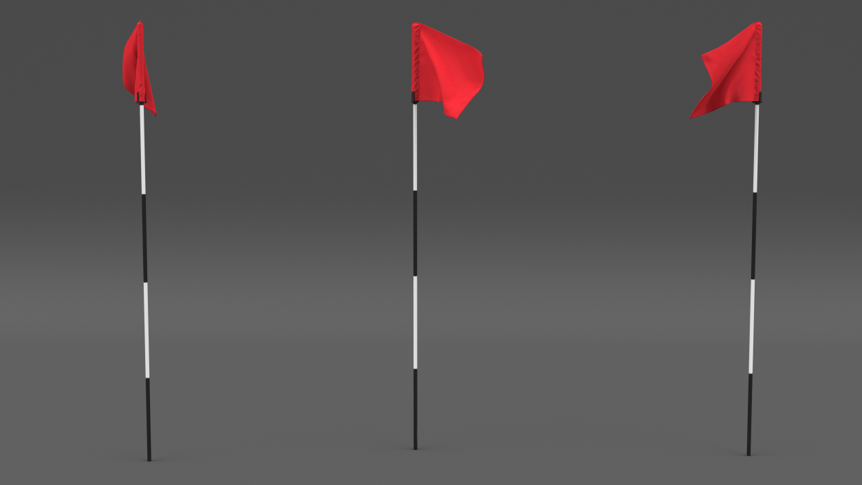 Golf Flag Nylon Red 3D model