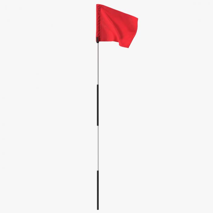 Golf Flag Nylon Red 3D model