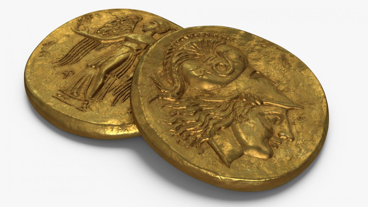 Gold Ancient Coins Collection 3D model