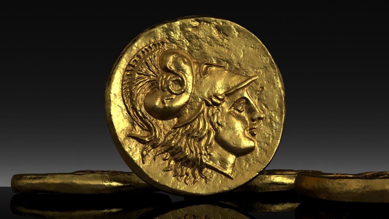 Gold Ancient Coins Collection 3D model