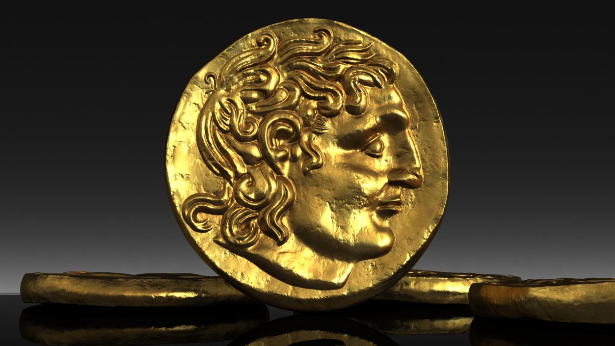 Gold Ancient Coins Collection 3D model