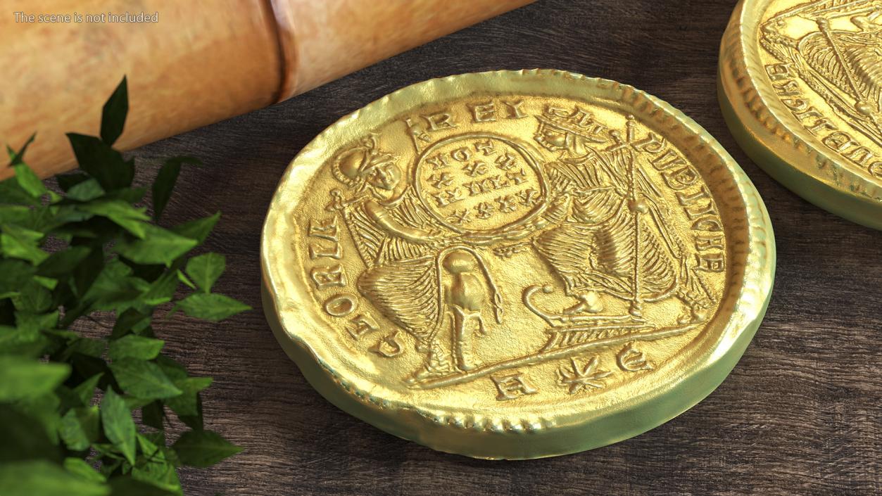 Gold Ancient Coins Collection 3D model