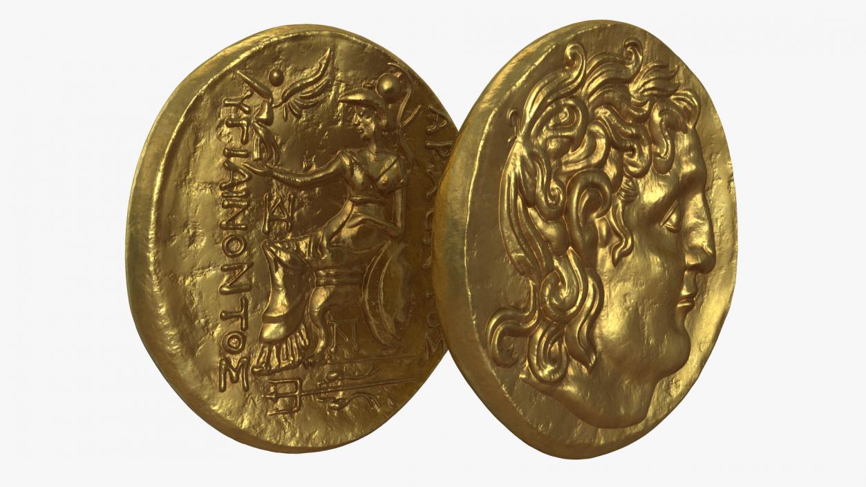 Gold Ancient Coins Collection 3D model