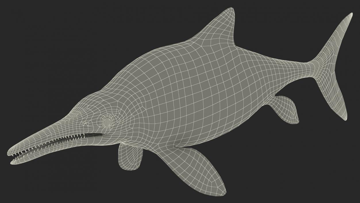 Ichthyosaur Rigged for Maya 3D