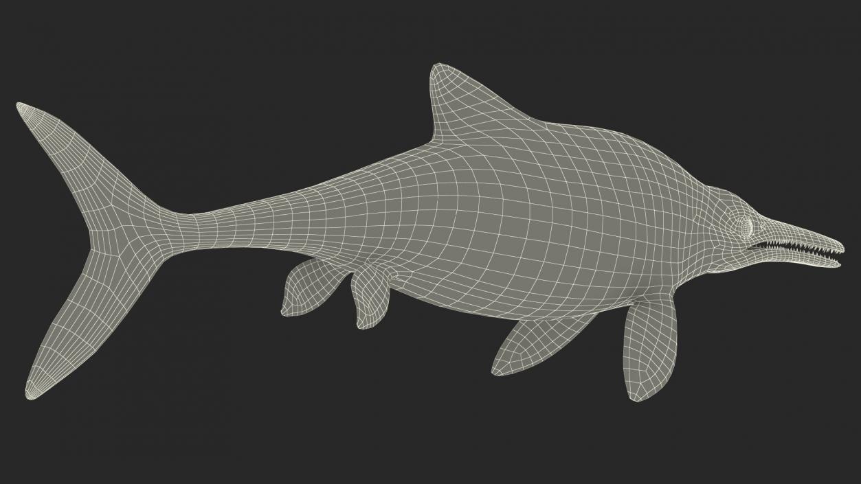 Ichthyosaur Rigged for Maya 3D