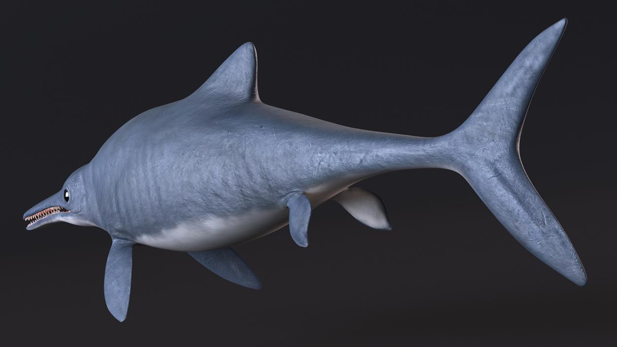 Ichthyosaur Rigged for Maya 3D