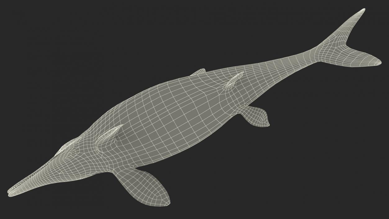 Ichthyosaur Rigged for Maya 3D