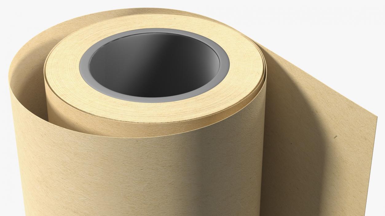 Eco Kraft Wrapping Paper Roll 3D model