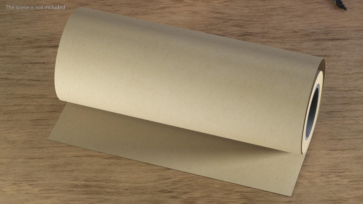 Eco Kraft Wrapping Paper Roll 3D model