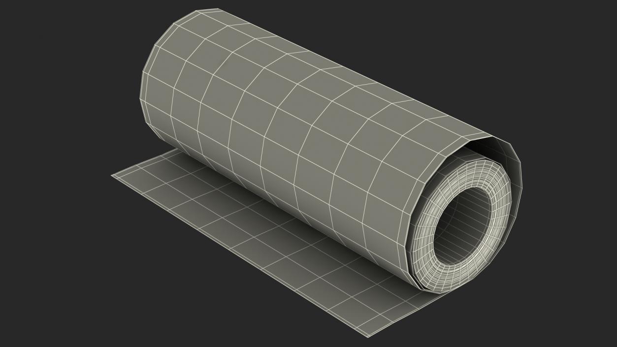 Eco Kraft Wrapping Paper Roll 3D model