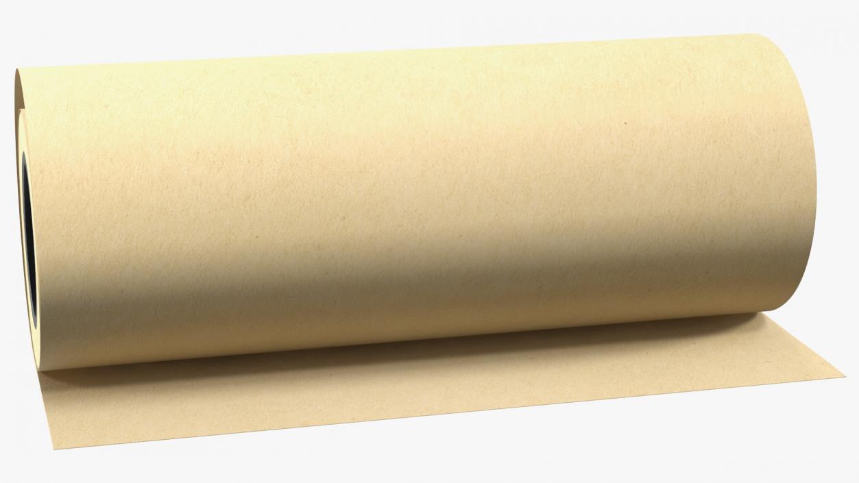 Eco Kraft Wrapping Paper Roll 3D model