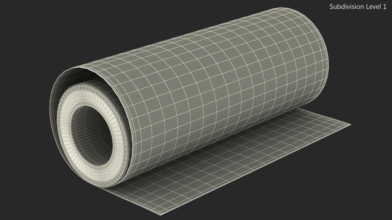 Eco Kraft Wrapping Paper Roll 3D model