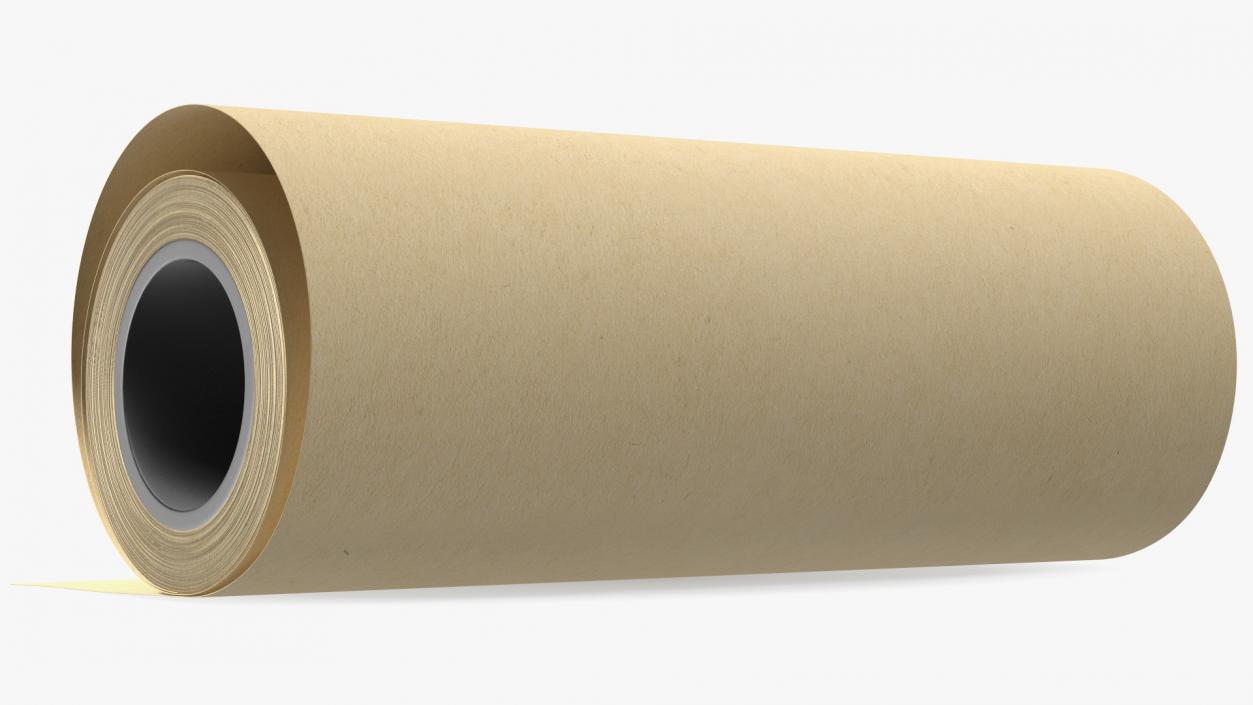 Eco Kraft Wrapping Paper Roll 3D model