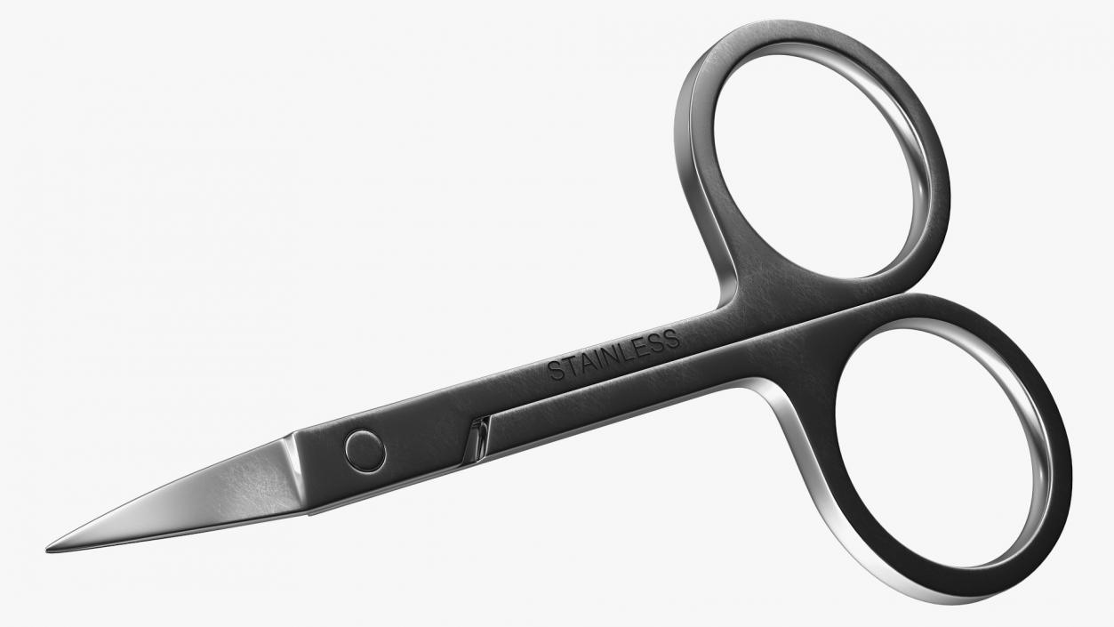 Curved Manicure Scissors 3D model