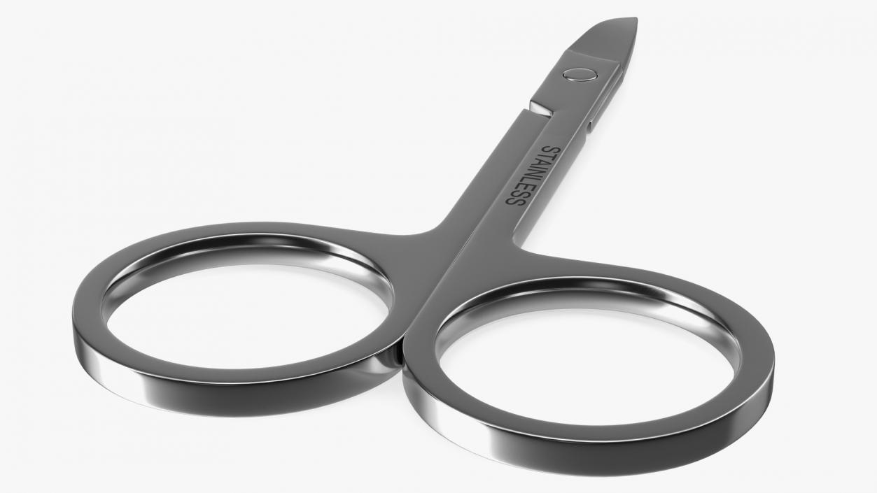 Curved Manicure Scissors 3D model