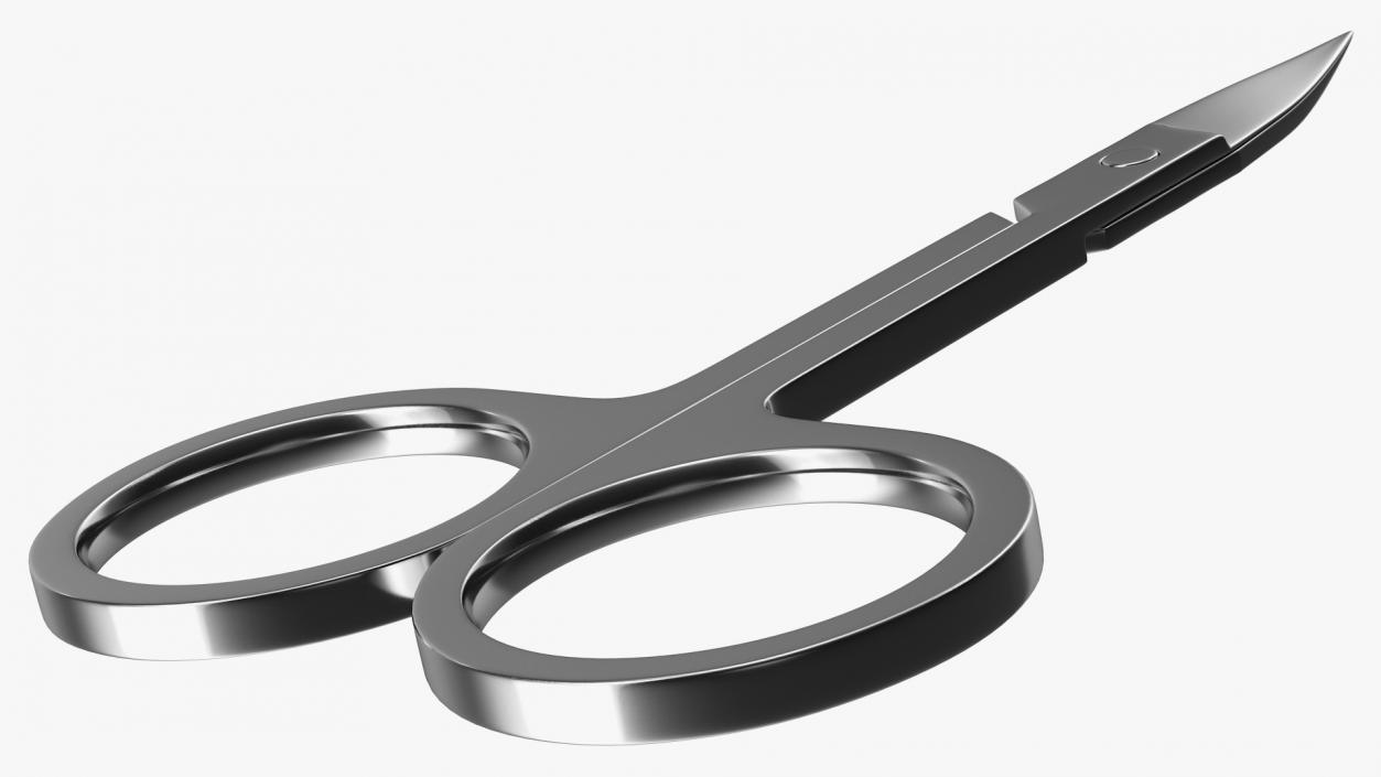 Curved Manicure Scissors 3D model