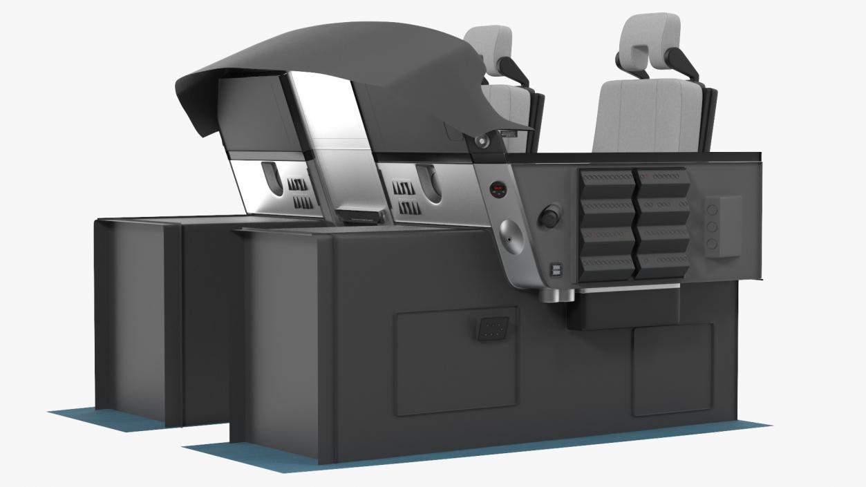 3D Business Aircraft Pilot Cockpit