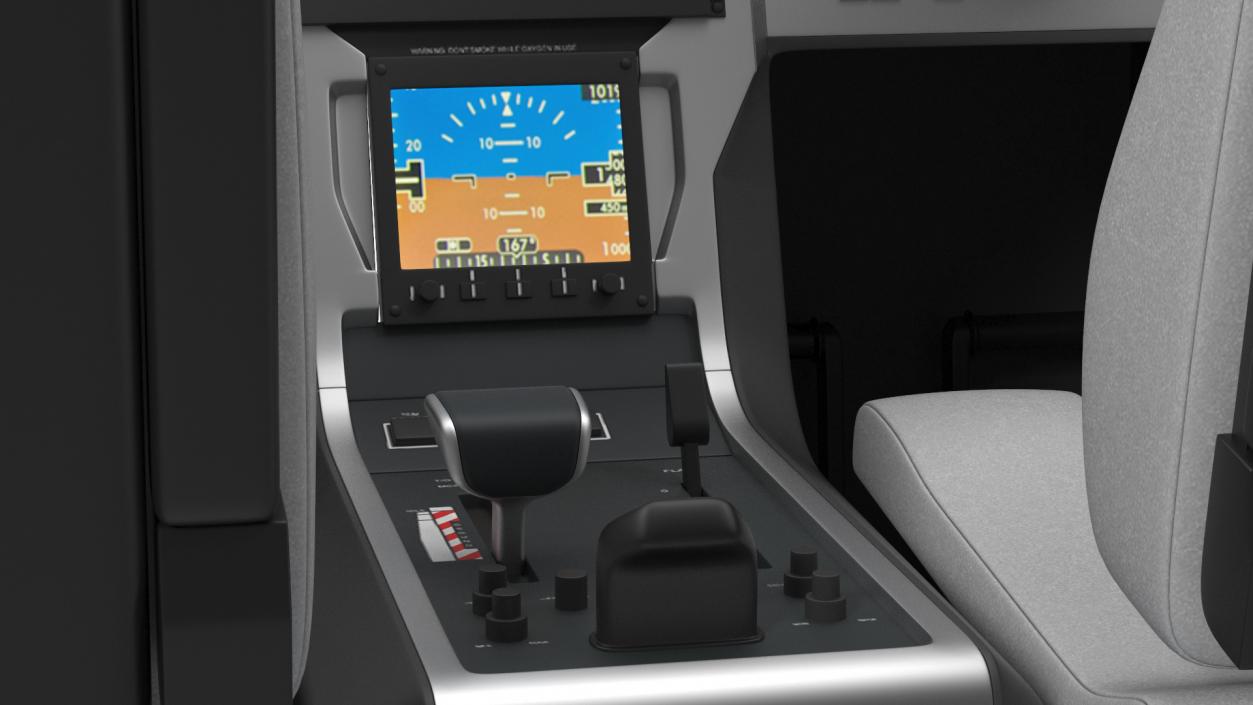 3D Business Aircraft Pilot Cockpit