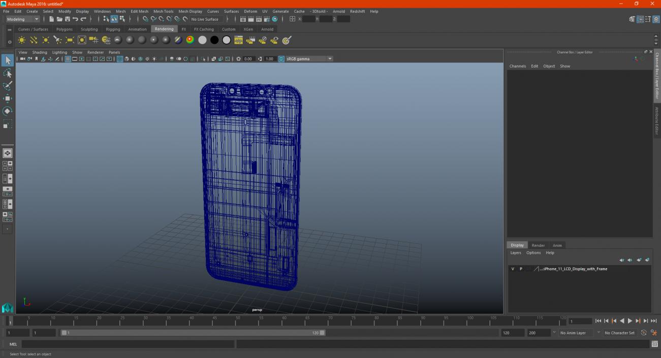 iPhone 11 LCD Display with Frame 3D