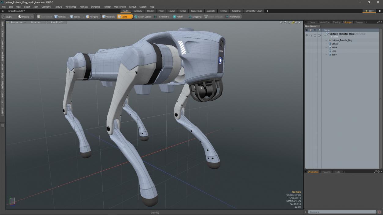 3D Unitree Robotic Dog 2