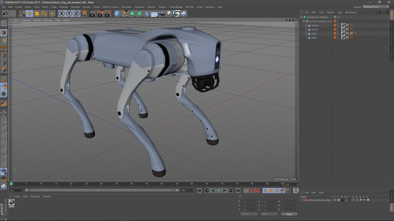 3D Unitree Robotic Dog 2