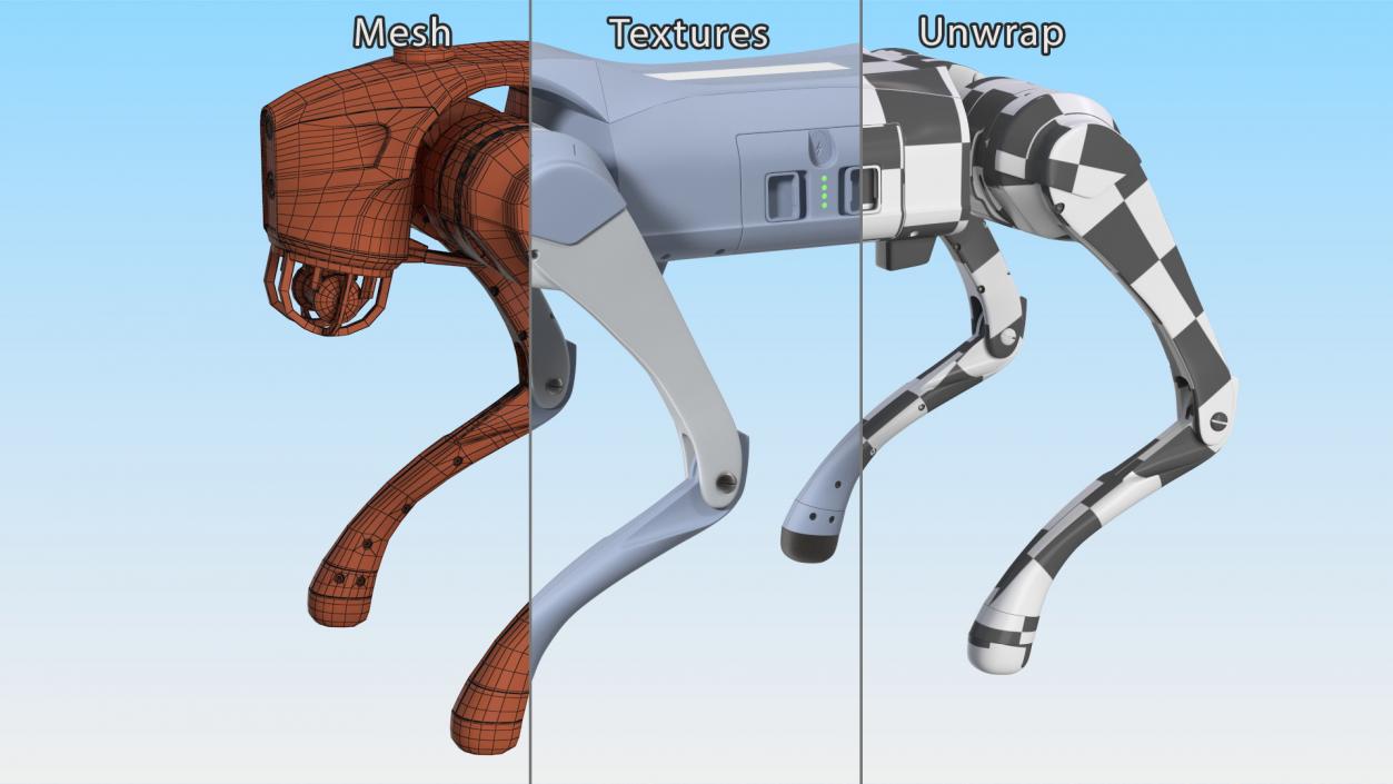 3D Unitree Robotic Dog 2