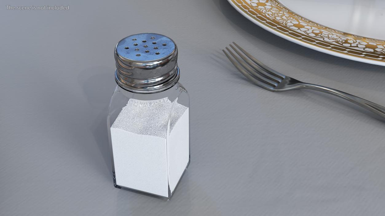 3D Glass Salt and Pepper Shakers Set model