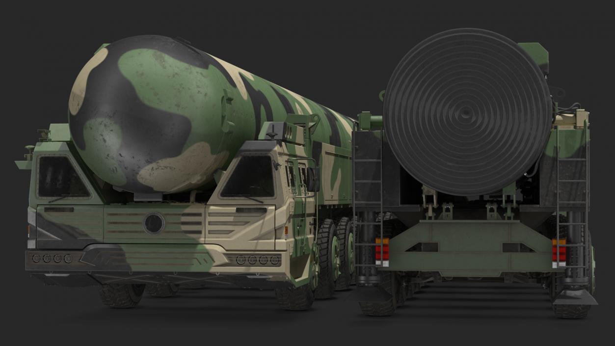 3D ICBM Launch Vehicle  Dusty Rigged model