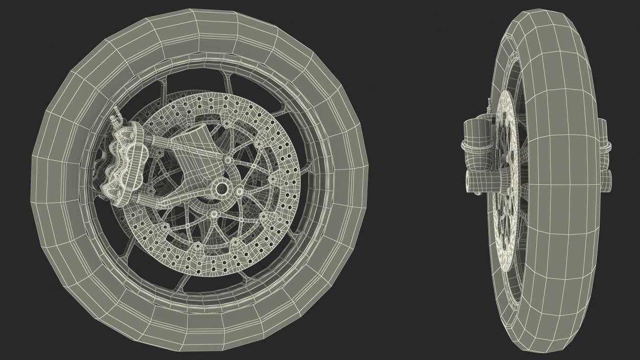 Motorcycle Front Wheel 3D