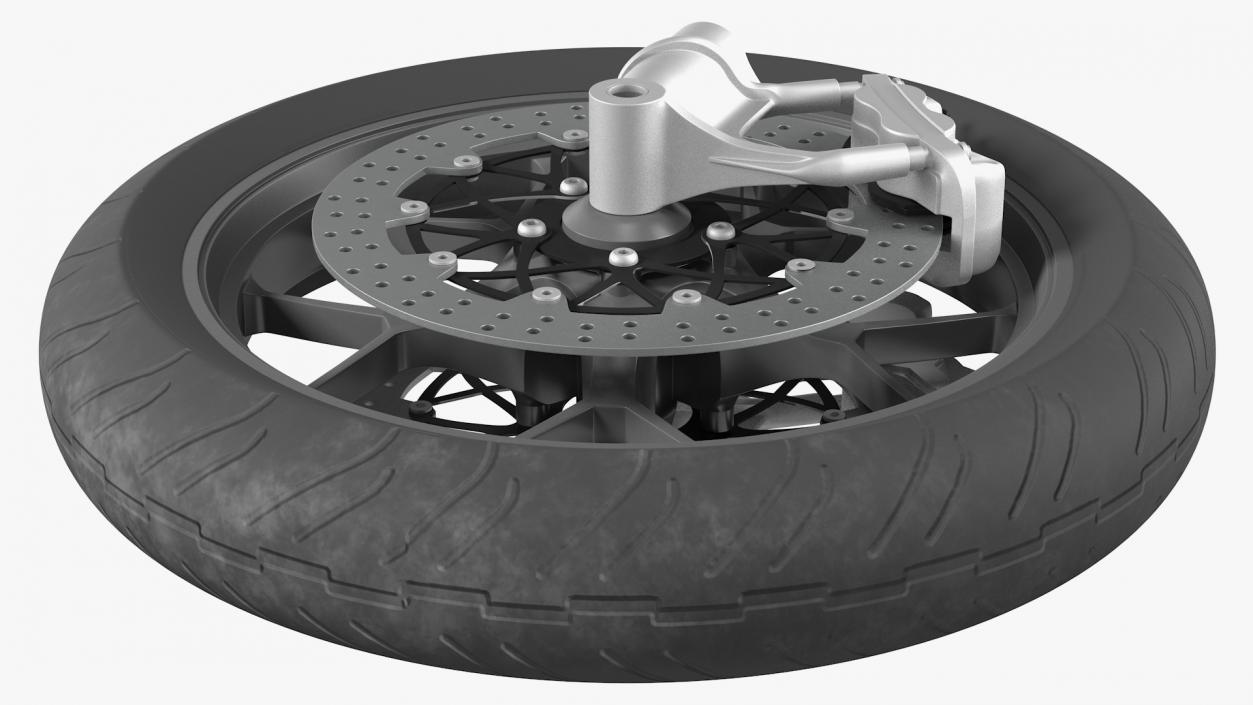 Motorcycle Front Wheel 3D