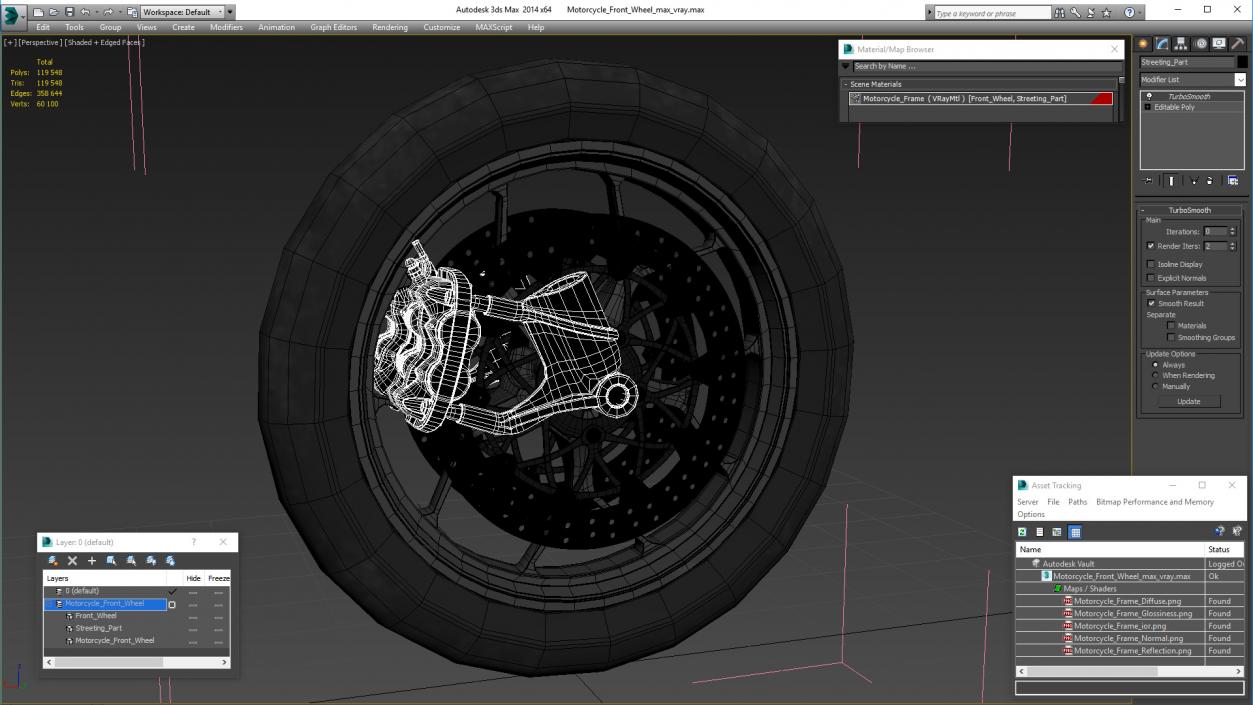 Motorcycle Front Wheel 3D