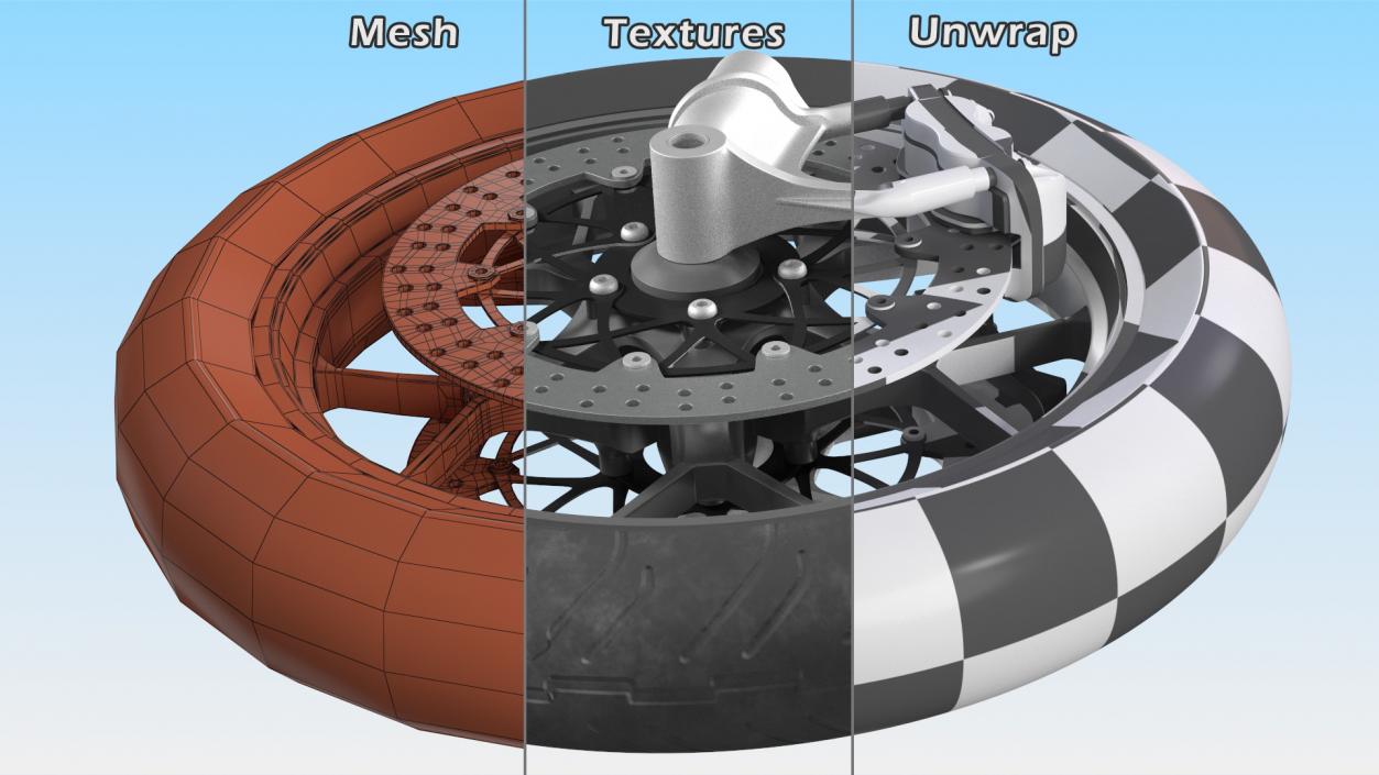 Motorcycle Front Wheel 3D