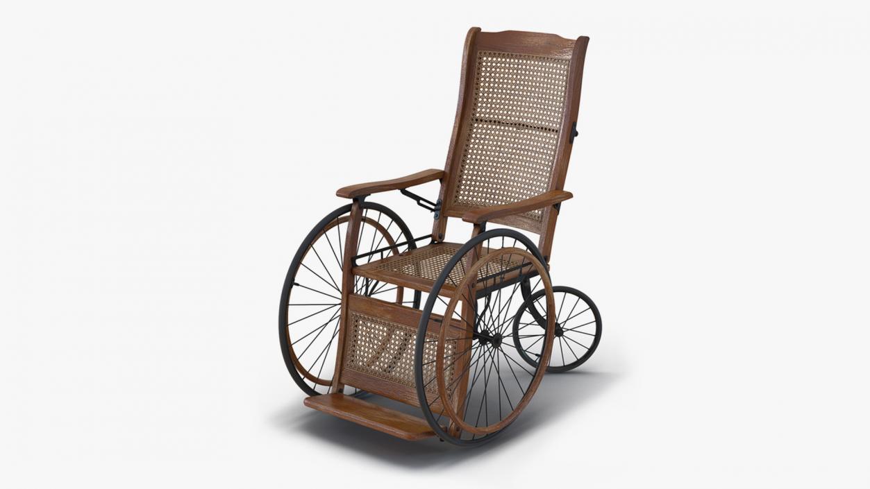 Rigged Elderly Woman with Wheelchair Collection 3D