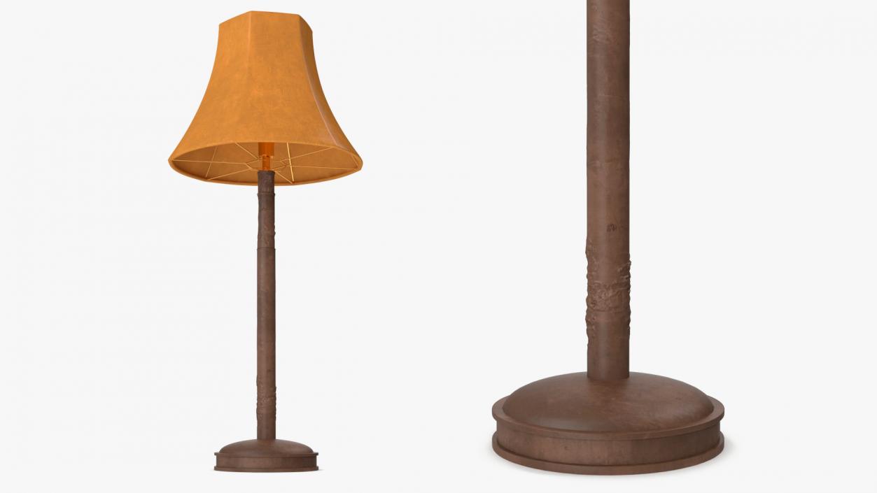 Brown Leather Table Lamp 3D model