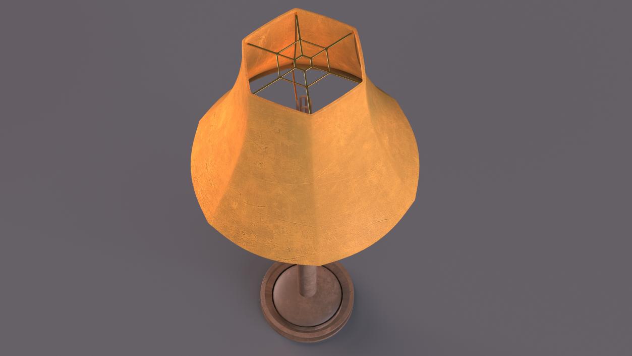 Brown Leather Table Lamp 3D model