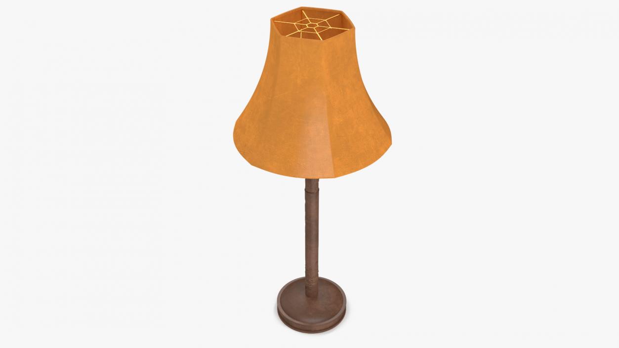 Brown Leather Table Lamp 3D model