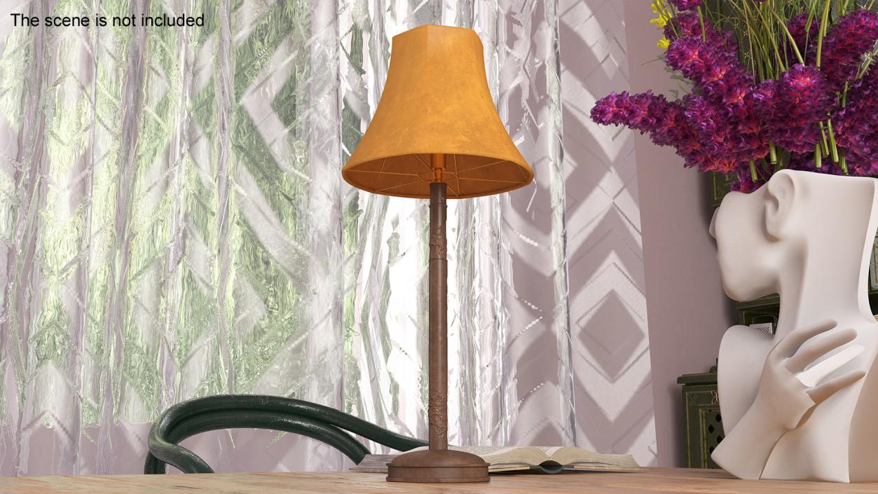 Brown Leather Table Lamp 3D model