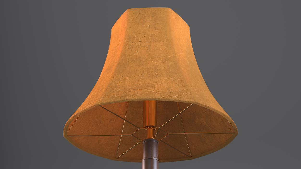 Brown Leather Table Lamp 3D model