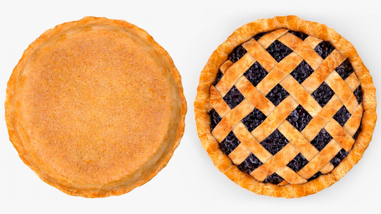 3D Blueberry Lattice Pie