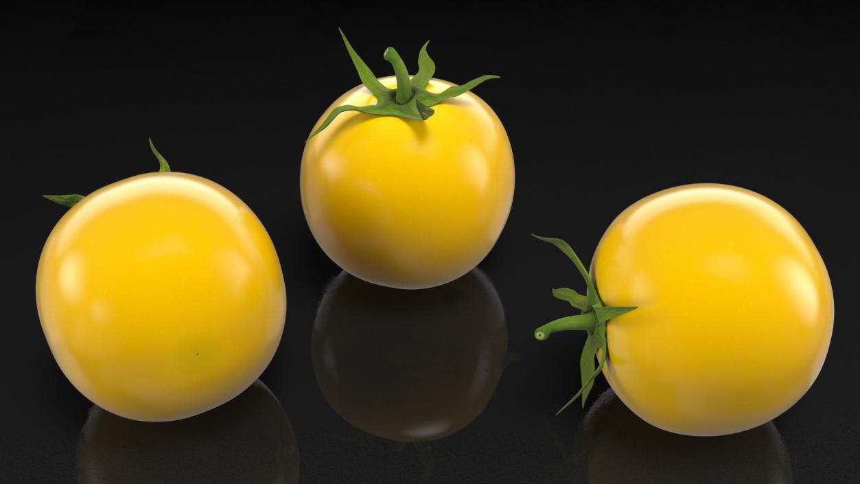 3D model Yellow Cherry Tomato